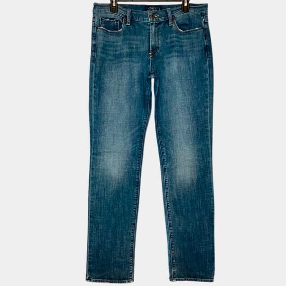 Lucky Brand Sweet Straight Distressed Jeans in Blue Wash Women’s 12 - Picture 2 of 12